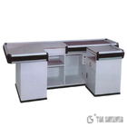 Iron Retail Check Out Counter , Cash Counter Table For Supermarket 1800×600×850mm Size