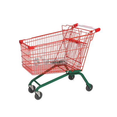 125L TGL Grocery Shopping Carts , ODM Supermarket Shopping Trolley Steel Material