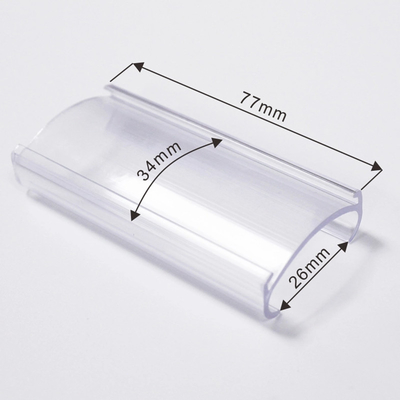 Plastic Supermarket Data Strip , Perforted Shelf Price Label Holder PVC Material